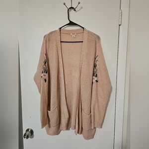 Floral sleeve cardigan